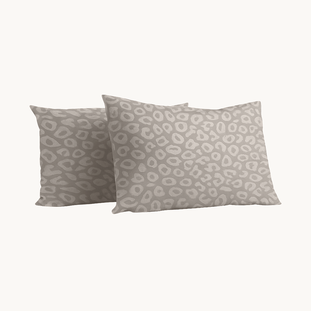 Kussenslopen Velvet Panther Skin Light Taupe 60x70 cm 2-pack