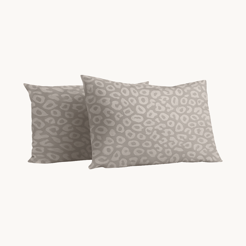 Kussenslopen Velvet Panther Skin Light Taupe 60x70 cm 2-pack