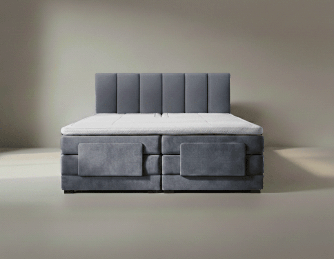 Y-NOT - Elektrische Boxspring - Lumière - Complete set - Nº19 Caviar Dark Gray