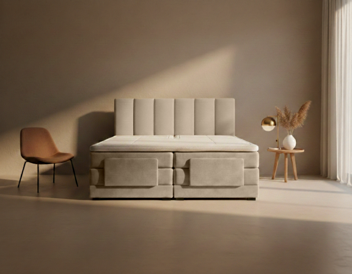 Y-NOT - Elektrische Boxspring - Lumière - Complete set - Nº29 Ivory