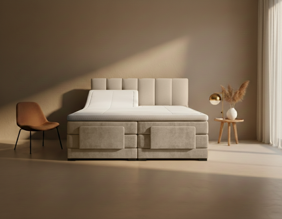 Y-NOT - Elektrische Boxspring - Lumière - Complete set - Nº29 Ivory