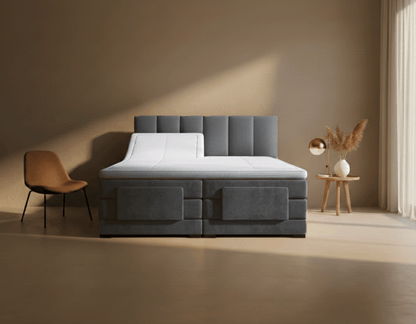 Y-NOT - Elektrische Boxspring - Lumière - Complete set - Nº19 Caviar Dark Gray