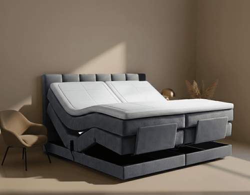 Y-NOT - Elektrische Boxspring - Lumière - Complete set - Nº19 Caviar Dark Gray