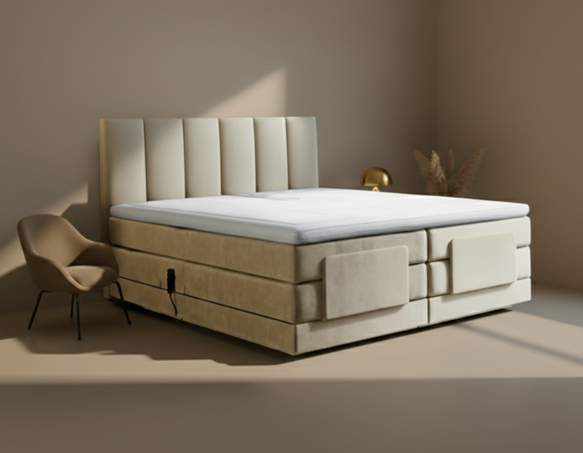 Y-NOT - Elektrische Boxspring - Lumière - Complete set - Nº29 Ivory