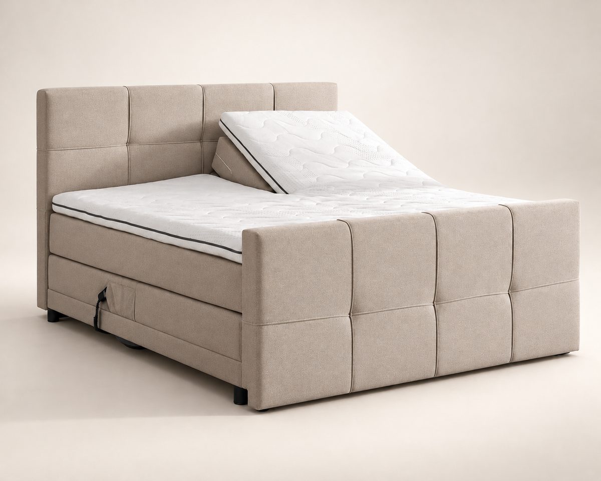 Y-NOT - Elektrische Boxspring - Aurea - Complete set - Nº28 Taupe