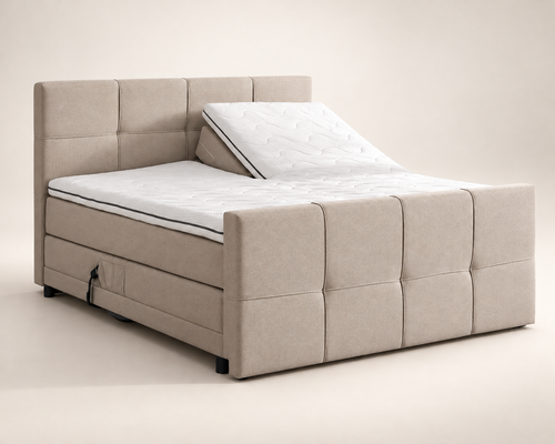 Y-NOT - Elektrische Boxspring - Aurea - Complete set - Nº28 Taupe