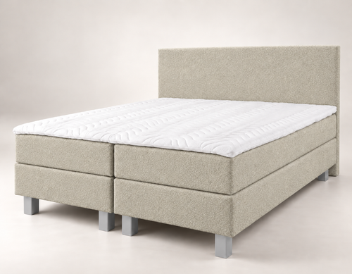 Y-NOT - Lina Teddy Boxspring - Complete set - Offwhite