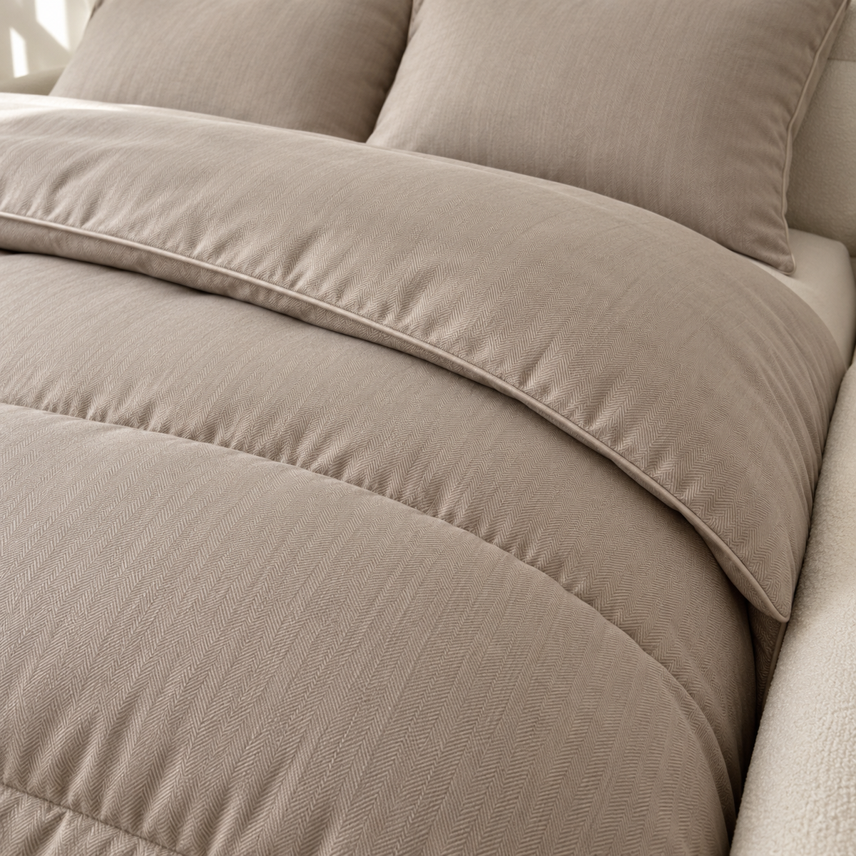 Y-NOT Premium Visgraat Dekbed Taupe