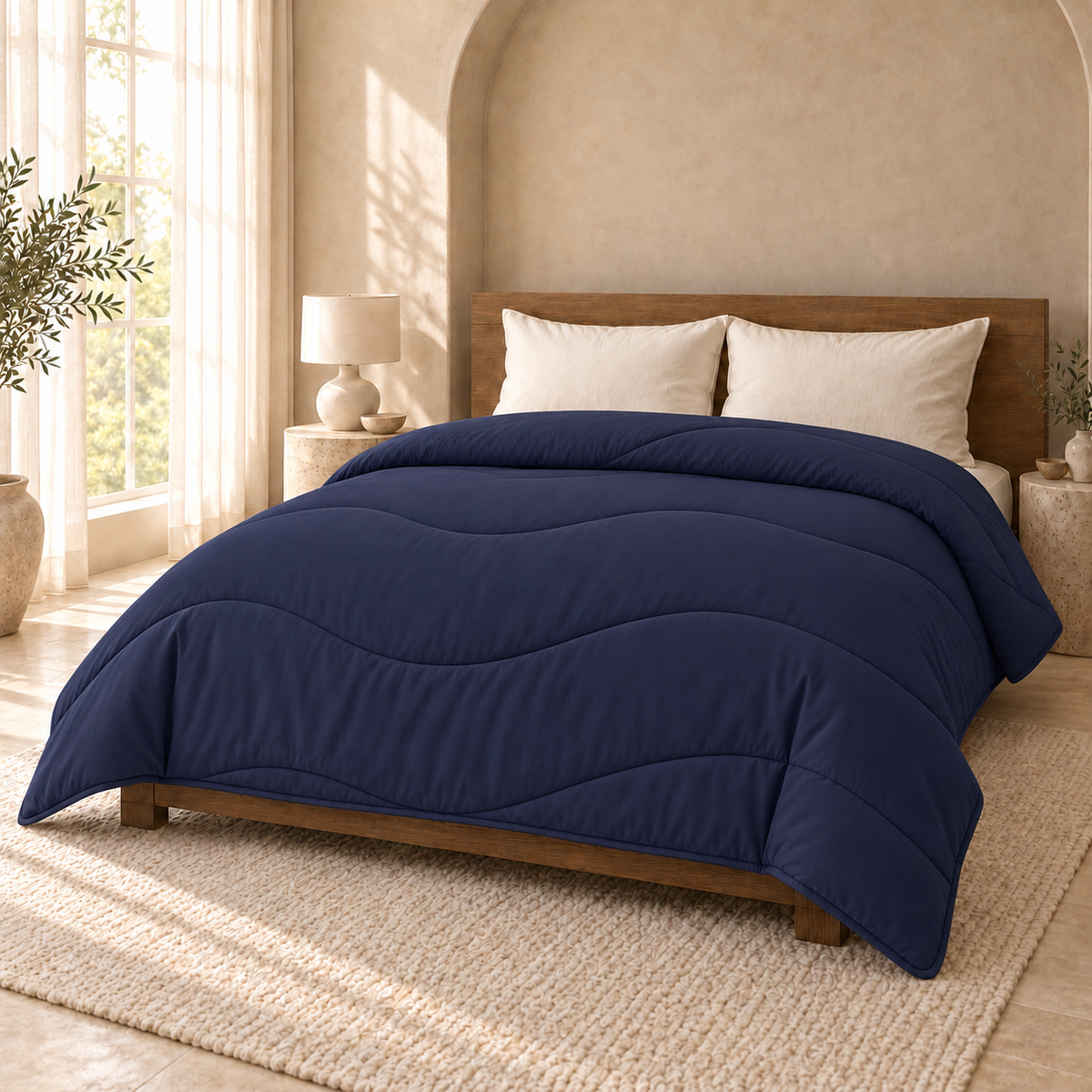 Y-NOT Comfort All-year Dekbed Wave Navy