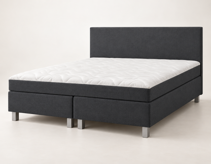 Y-NOT Nora boxspring Antraciet – compleet bed