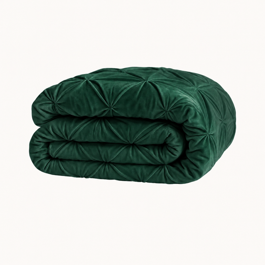 Y-NOT Velvet Diamond Dekbed Donkergroen