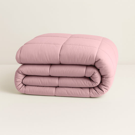 Dekbed Zonder Overtrek Mat Satijn Chalk Pink