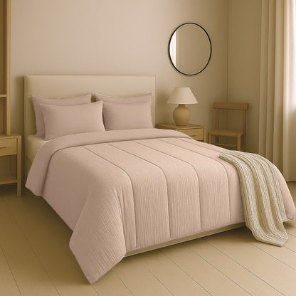 Dekbed Zonder Overtrek Micro Mousseline Roze