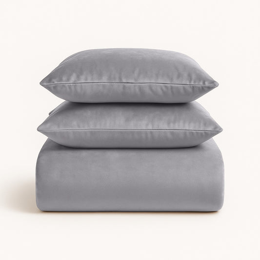 Dekbedovertrek set - Velvet Stone Grey