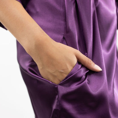 Satijnen Kimono Play With Magic Purple