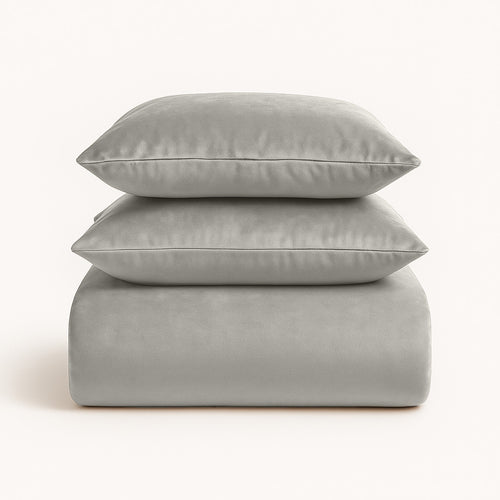 Dekbedovertrek set Velvet Smoke Grey