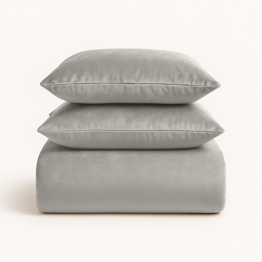 Dekbedovertrek set Velvet Smoke Grey