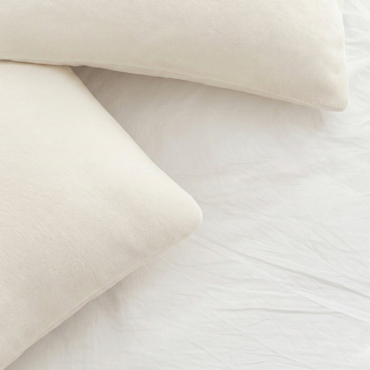 Kussenslopen Soft Fleece Flanel Pearl White 60x70 cm 2-pack