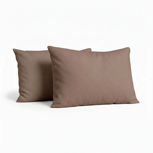 Kussenslopen Soft Fleece Flanel Taupe Grey 60x70 cm 2-pack