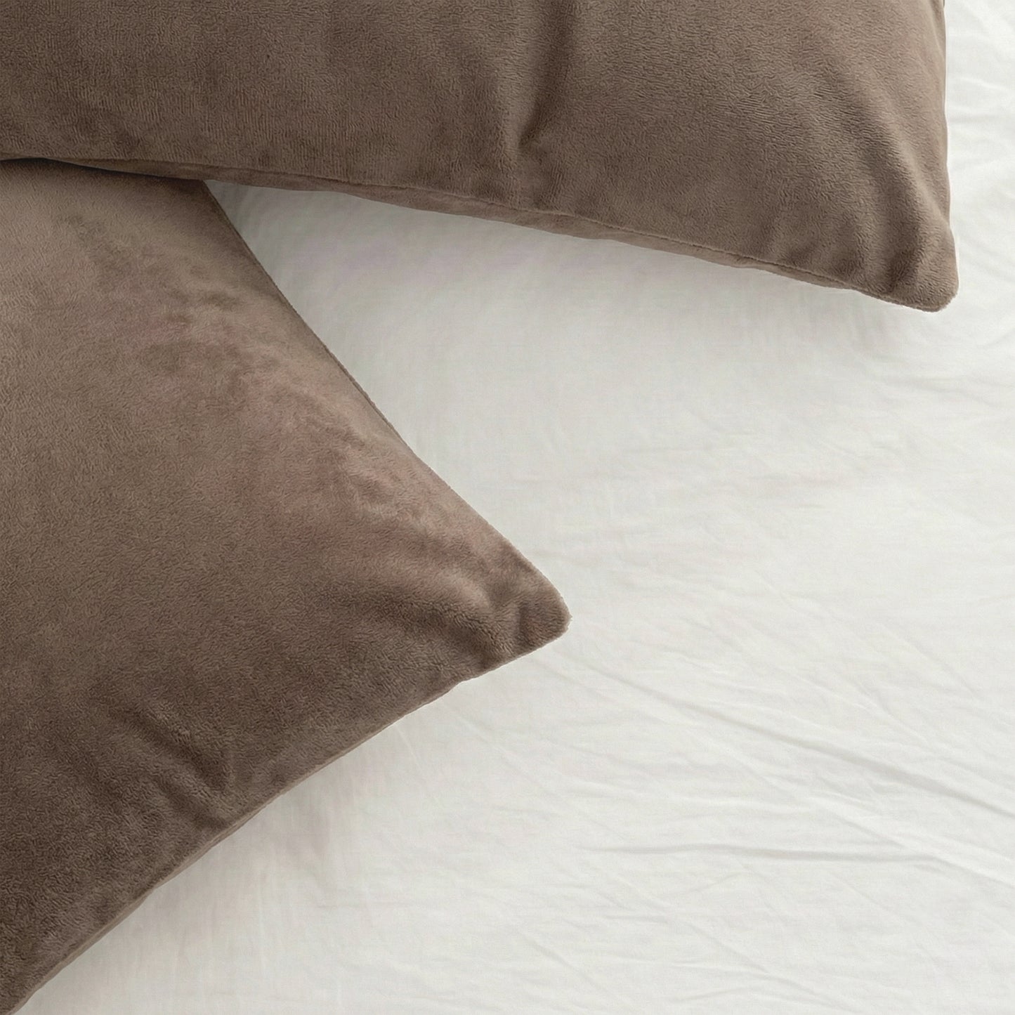 Kussenslopen Soft Fleece Flanel Taupe Grey 60x70 cm 2-pack