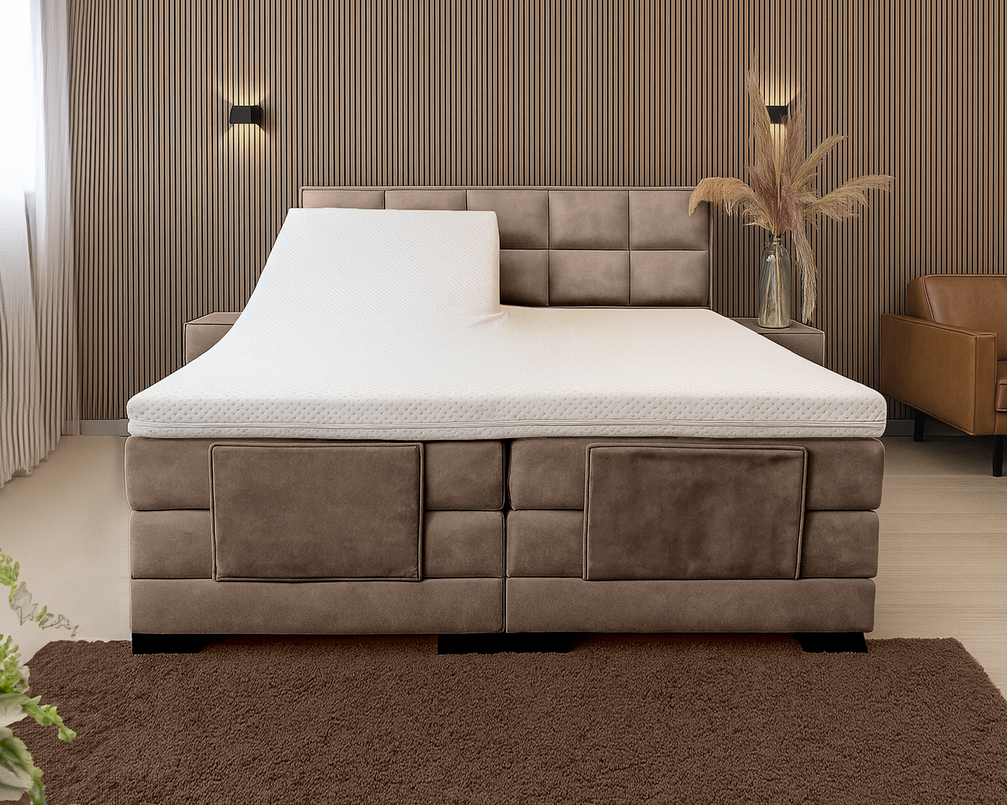 Y-NOT - Elektrische Boxspring - Cleo - Complete set - Nº31 Taupe