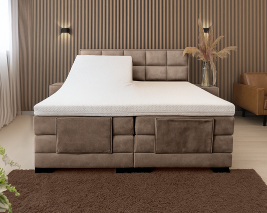 Y-NOT - Elektrische Boxspring - Cleo - Complete set - Nº31 Taupe