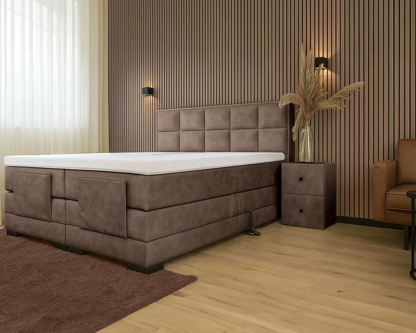 Y-NOT - Elektrische Boxspring - Cleo - Complete set - Nº31 Taupe