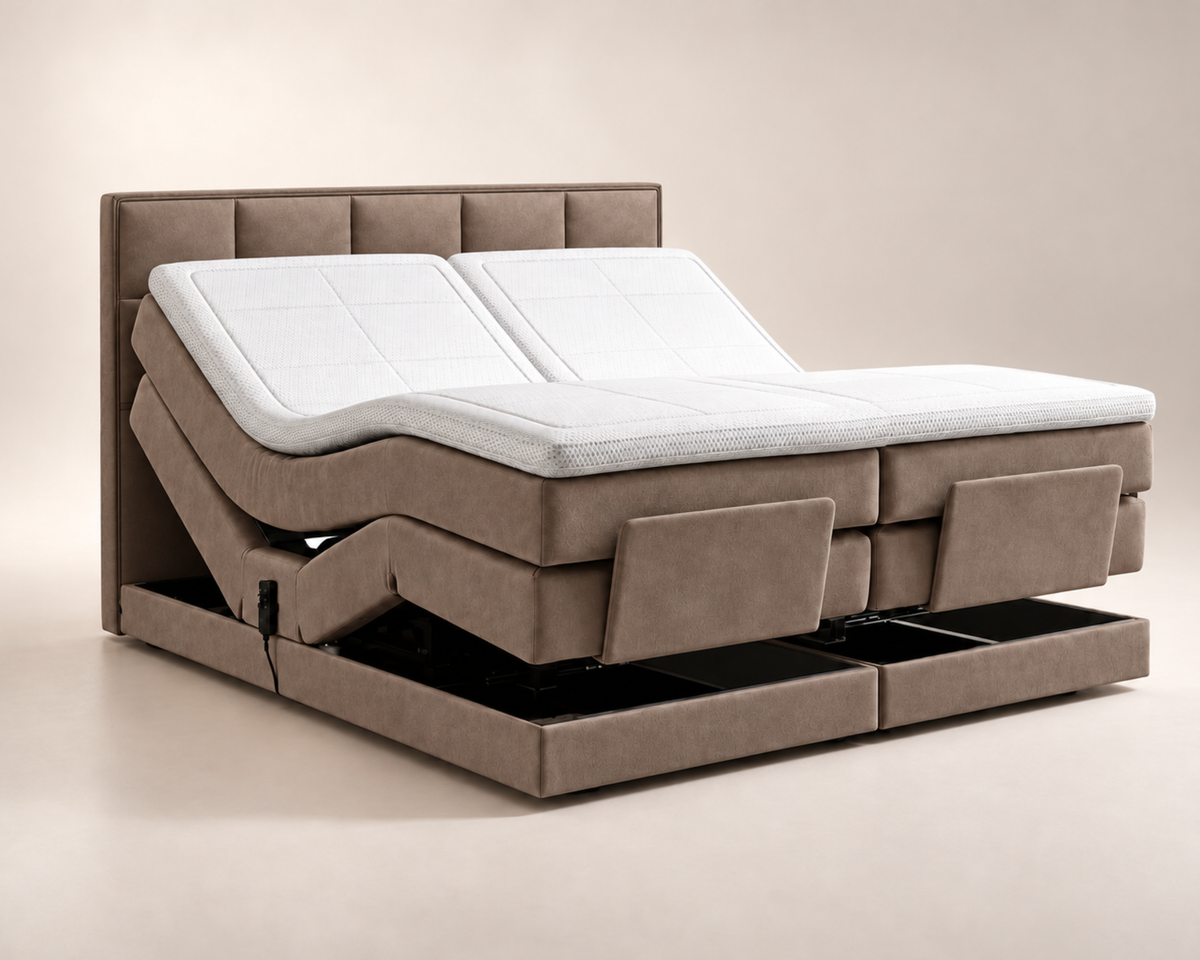 Y-NOT - Elektrische Boxspring - Cleo - Complete set - Nº31 Taupe