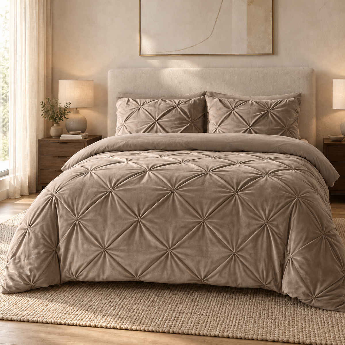 Y-NOT Velvet Diamond Dekbed Taupe