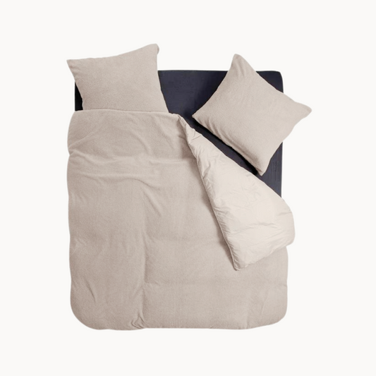 Dekbedovertrek set Teddy Iced Coffee Taupe
