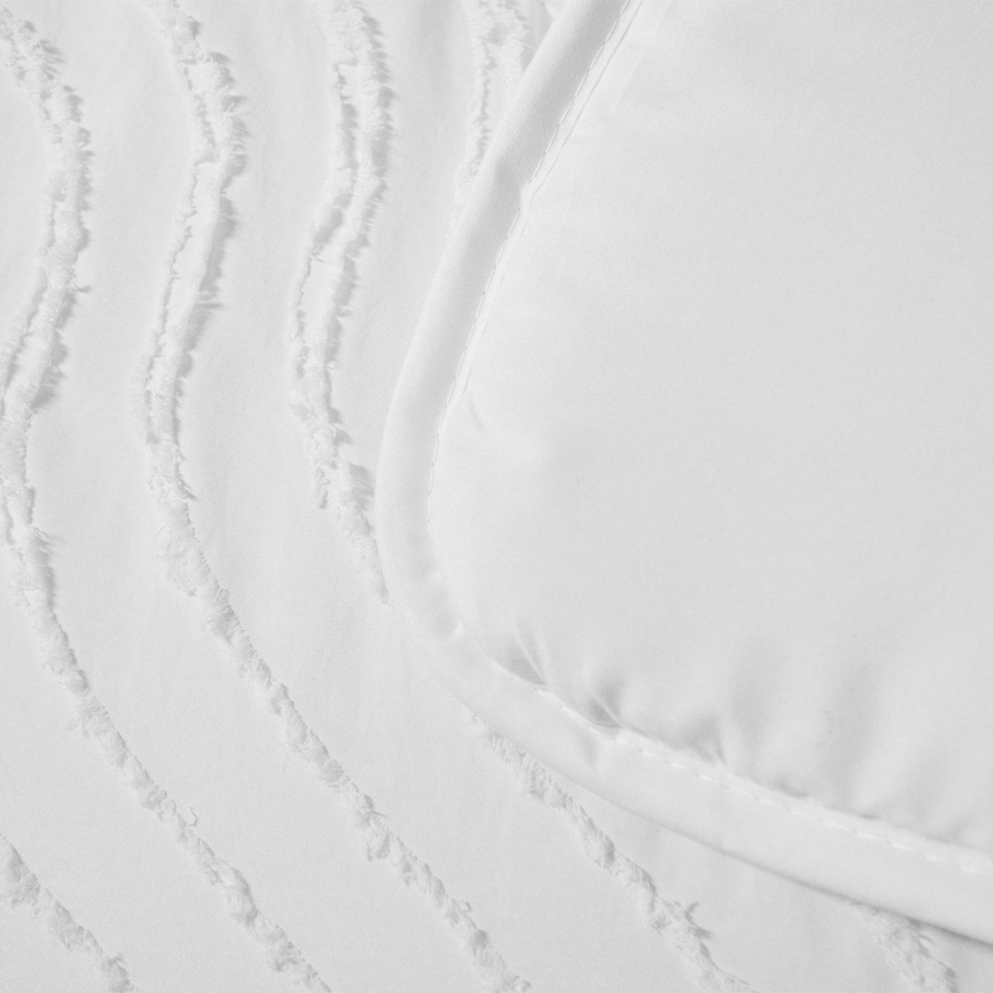 Dekbed Zonder Overtrek Japandi Waves White