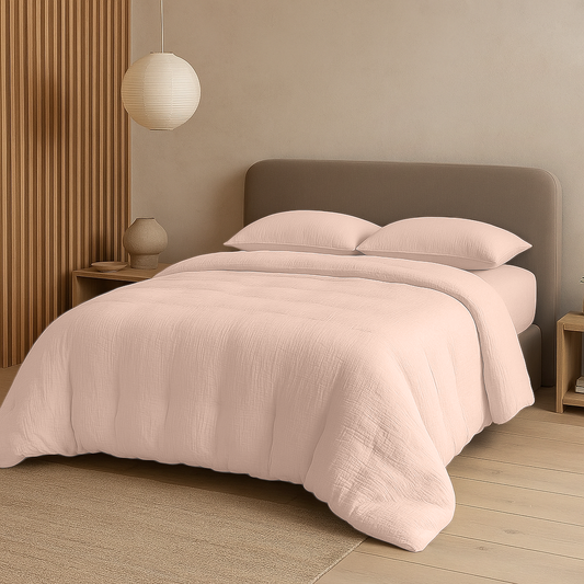 Dekbedovertrek set Micro Mousseline Roze