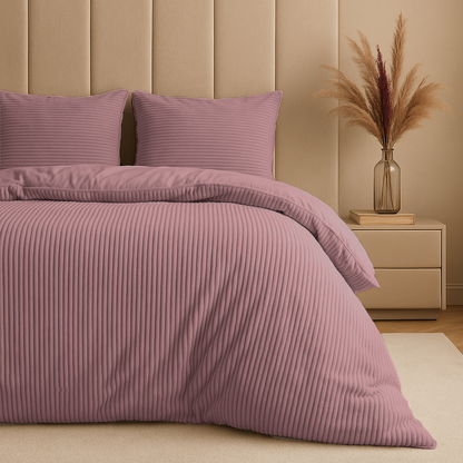 Dekbedovertrek Teddy™ Rib Old Pink