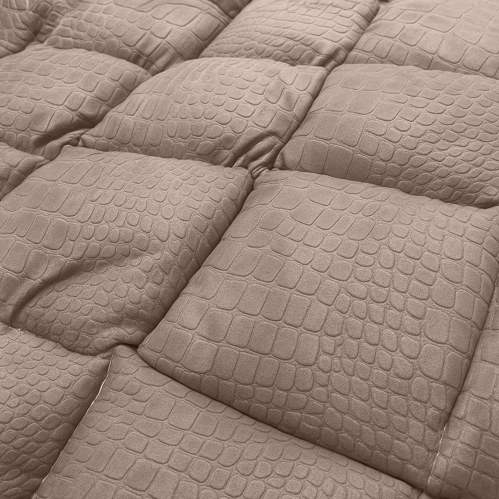 Dekbed Zonder Overtrek Velvet Snake Skin Desert Taupe