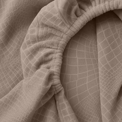 Matras Hoeslaken Velvet  Snake Skin - Desert Taupe