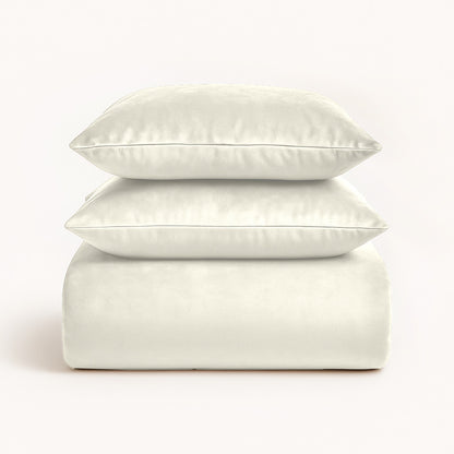 Dekbedovertrek set Velvet Pearl White