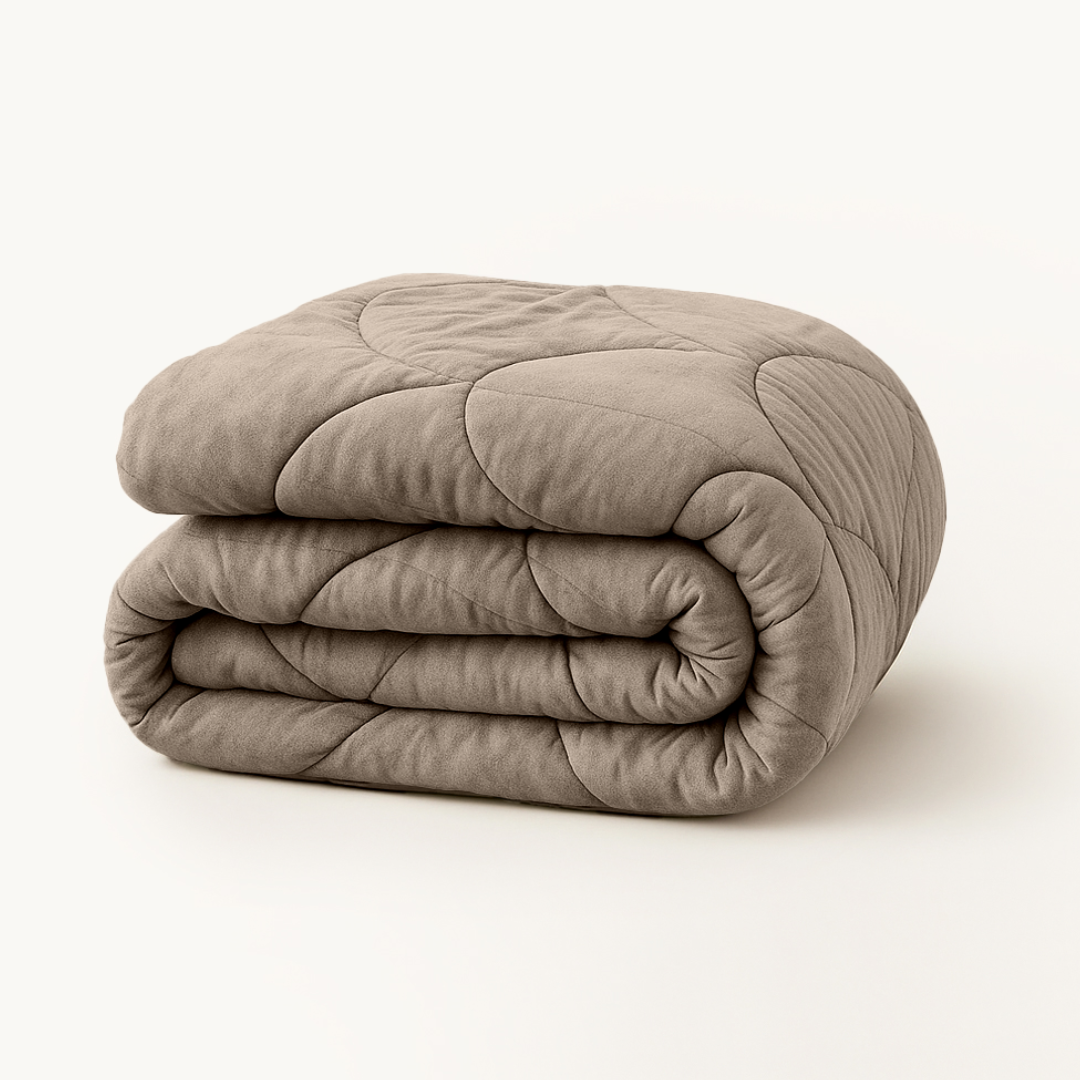 Y-NOT Velvet Dekbed Taupe/Grey