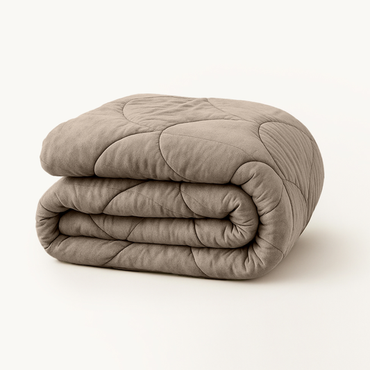 Y-NOT Velvet Dekbed Taupe/Grey