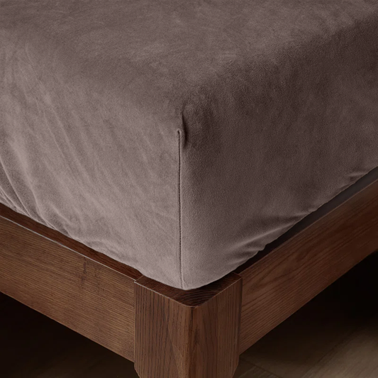 Matras Hoeslaken Velvet Taupe Grey