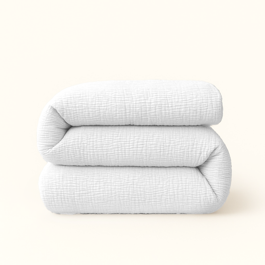 Dekbed Zonder Overtrek Micro Mousseline Wit