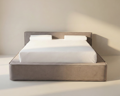 Amore Velvet bed met Opbergruimte + Hybrid Pocket 500 Matras - Nº89 - Taupe
