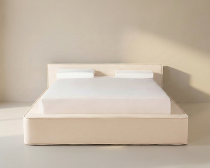 Amore Velvet bed met Opbergruimte + Hybrid Pocket 500 Matras - Nº26 - Pearl White