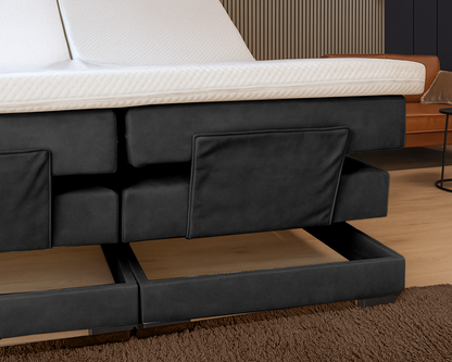 Y-NOT - Elektrische Boxspring - Japandi Rondo - Complete set - Nº30 Black