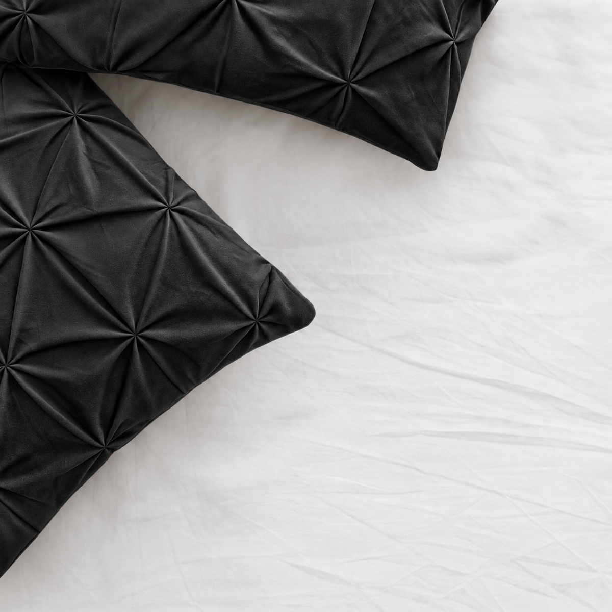 Kussenslopen Velvet Diamond Zwart 60x70cm 2-Pack
