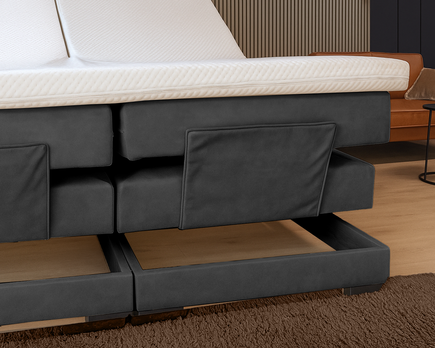 Y-NOT - Elektrische Boxspring - Cleo - Complete set - Nº32 Antraciet