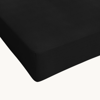 Matras Hoeslaken Katoen Obsidian Black