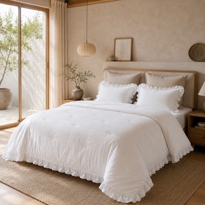 Y-NOT Ruffles Dekbed White