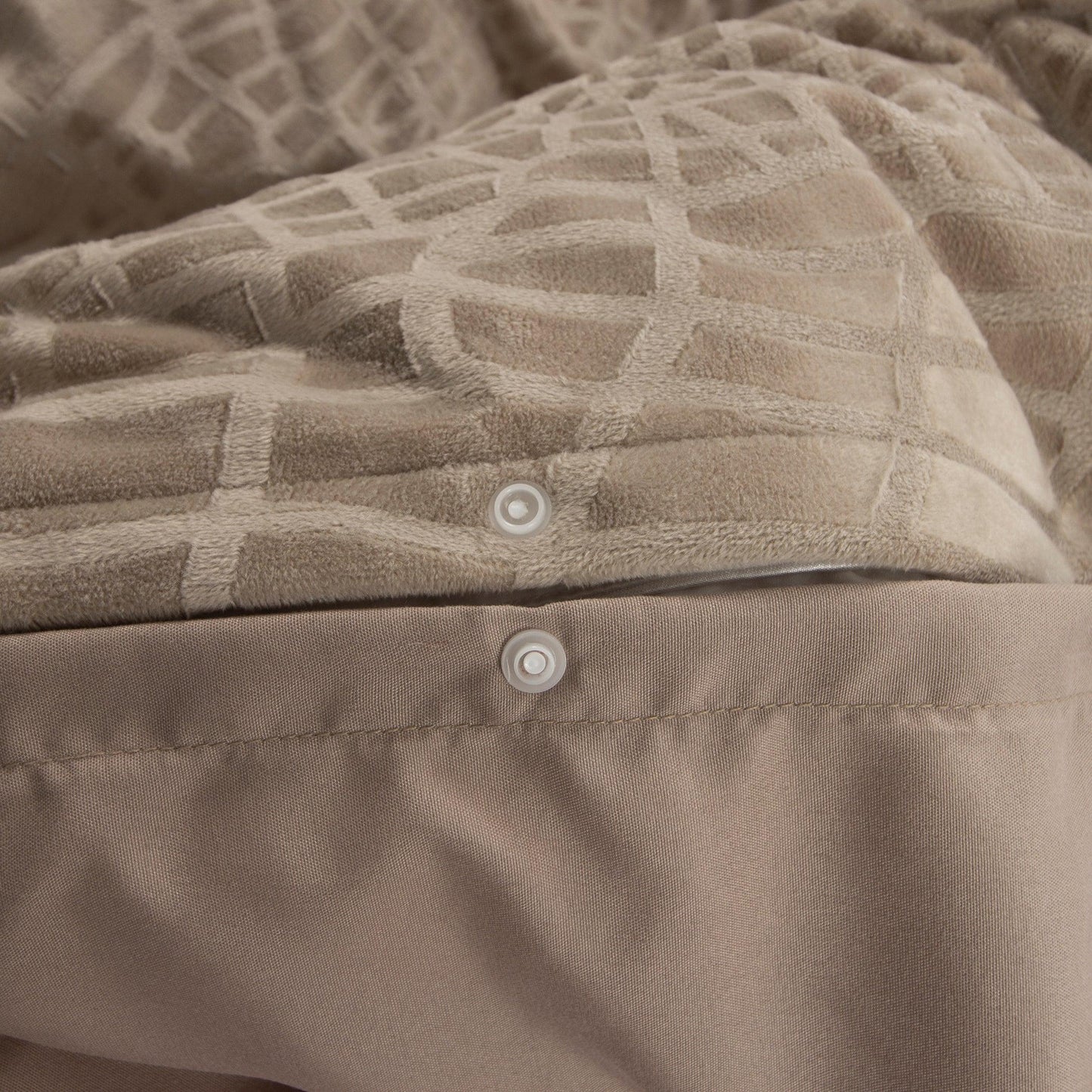 Dekbedovertrek set Velvet - Snake Skin - Desert Taupe - Y-NOT | be different