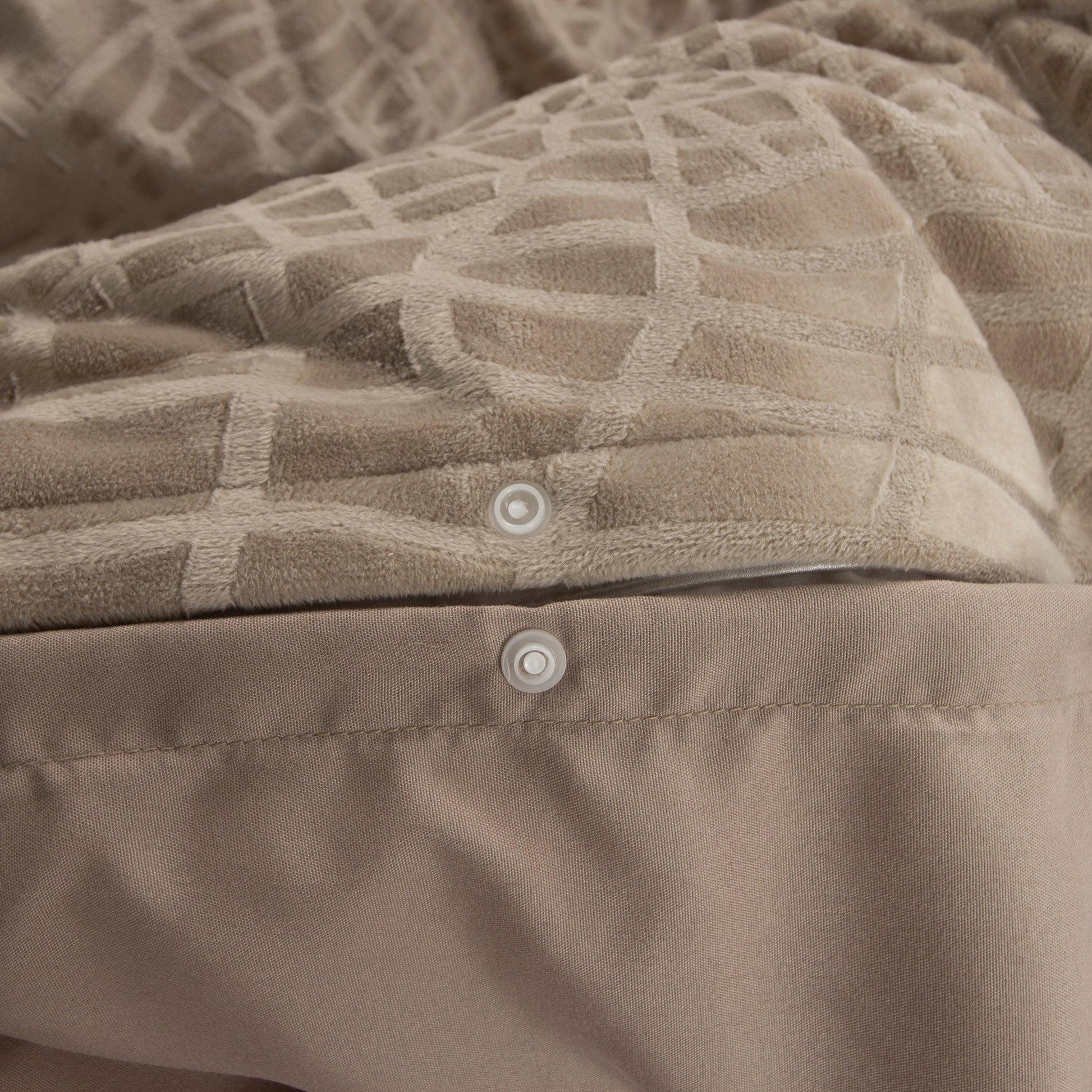 Dekbedovertrek set Velvet - Snake Skin - Desert Taupe - Y-NOT | be different