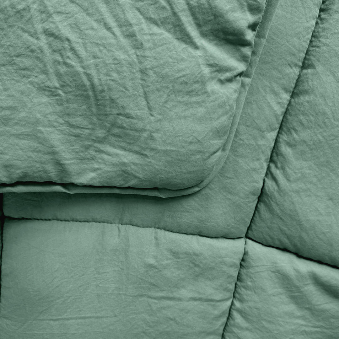 Dekbed Zonder Overtrek Stone Washed Groen